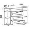 Комод-тумба ТВ угловой К-18