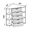 Комод-тумба ТВ угловой К-18.1