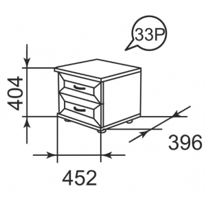 Тумба прикроватная  Ника-Люкс 33Р