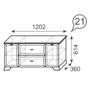 Тумба для ТВ Венеция 21