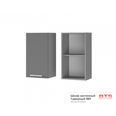 Шкаф настенный 1-дверный Титан 4В1