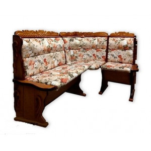 Кухонный диван из массива Шерлок угловой диван с резьбой