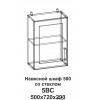 Шкаф навесной 500 со стеклом Танго 5ВС