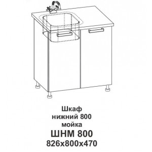 Шкаф нижний 800 мойка Крафт