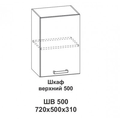 Шкаф верхний 500 Крафт, дуб эндгрейн