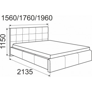 Кровать Касабланка с латами, без матраса 140х200 Найс Вайт