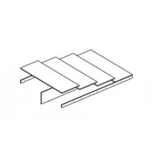 Кровать с настилом ДСП Дели 160х200, дуб молочный/карамель