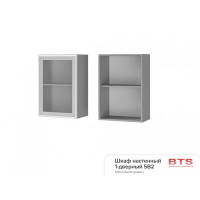 Шкаф настенный 1-дверный со стеклом Титан 5В2