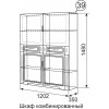 Шкаф комбинированный Виктория 39