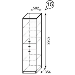 Шкаф-пенал для белья 15 Принцесса