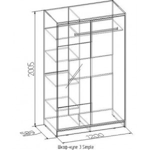 Шкаф-купе 3 Simple