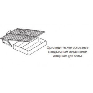 Кровать 1,4 м ЛКР-1 (1,4), с подъемным механизмом, Ливорно, Дуб сонома