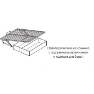 Кровать 1,6 м ЛКР-1 (1,6), с подъемным механизмом, Ливорно, Дуб сонома