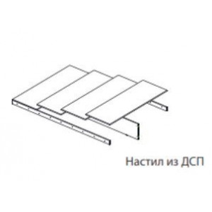 Кровать 1,4 м ЛКР-1 (1,4) с настилом, Ливорно, Дуб сонома