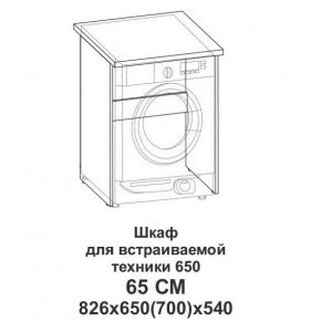 Шкаф нижний для встраиваемой техники 650 Крафт