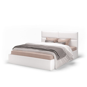 Кровать Сити 1400 экокожа vega white, без основания