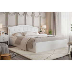 Кровать Стелла 1200 экокожа vega white