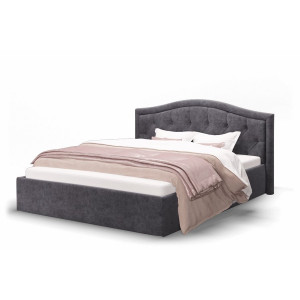 Кровать Стелла 1200 велюр ROCK 08/графит