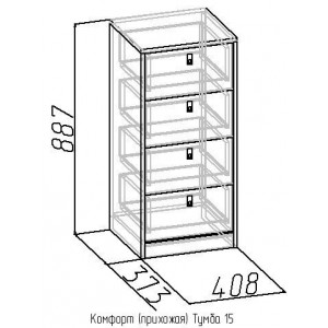 Тумба Комфорт 15, Венге