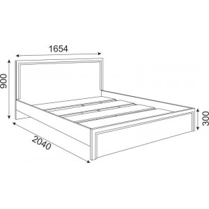 Кровать 1,6 с настилом Толедо М06